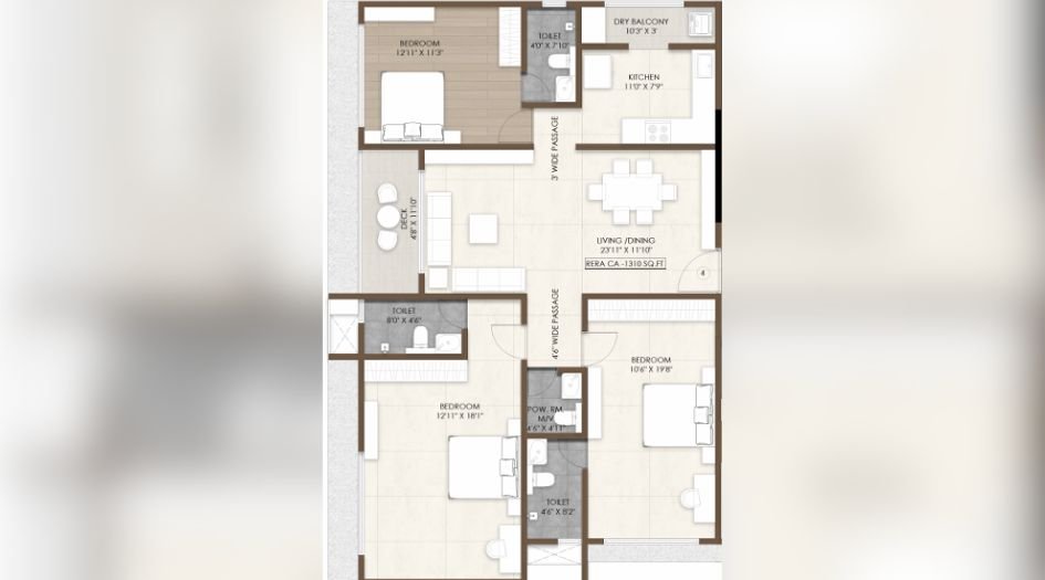 PCPL-Vivante-Gallery-3BHK-1310sqft-unit-plan